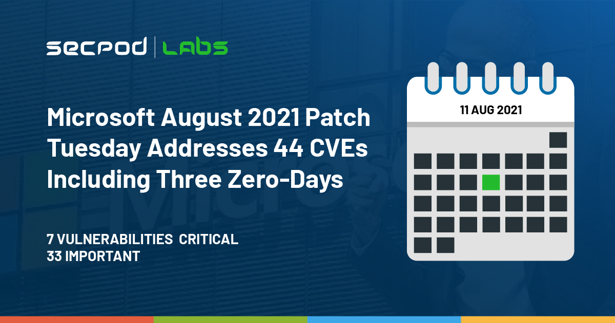 Patch Tuesday August 2021